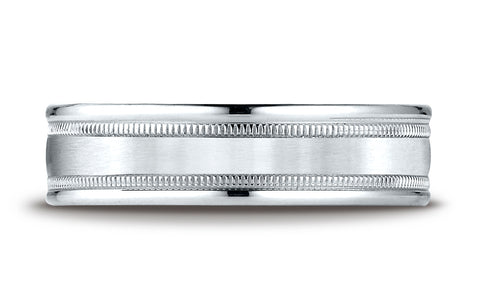 Benchmark-10K-White-Gold-6mm-Comfort-Fit-Satin-Finish-Center-w/-Milgrain-Round-Edge-Band--Size-4.25--RECF7601S10KW04.25