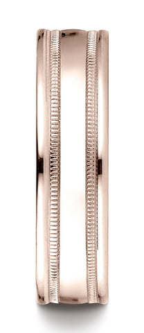 Benchmark-14K-Rose-Gold-6mm-Comfort-Fit-High-Polished-w/-Milgrain-Round-Edge-Carved-Design-Band--Sz-4.5--RECF760114KR04.5