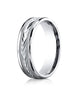 Benchmark-10K-White-Gold-6mm-Comfort-Fit-Harvest-of-Love-Round-Edge-Carved-Design-Wedding-Band--Size-4--RECF760310KW04