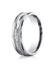 Benchmark-Palladium-6mm-Comfort-Fit-Harvest-of-Love-Round-Edge-Carved-Design-Wedding-Band-Ring--Size-4--RECF7603PD04