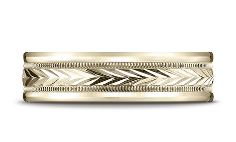 Benchmark-10K-Yellow-Gold-6mm-Comfort-Fit-Harvest-of-Love-Round-Edge-Carved-Design-Wedding-Band--Size-4.25--RECF760310KY04.25