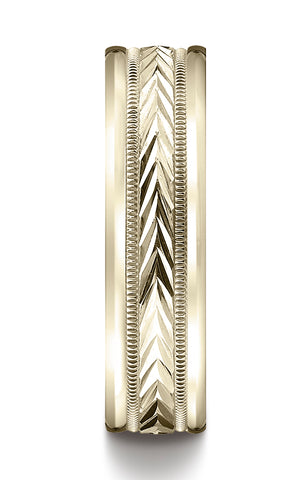 Benchmark-14K-Yellow-Gold-6mm-Comfort-Fit-Harvest-of-Love-Round-Edge-Carved-Design-Wedding-Band--Sz-4.5--RECF760314KY04.5