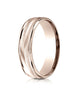 Benchmark-14K-Rose-Gold-6mm-Comfort-Fit-Chevron-Design-High-Polished-Round-Edge-Carved-Design-Band-Sz-4--RECF760514KR04