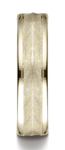 Benchmark-14K-Yellow-Gold-6mm-Comfort-Fit-Chevron-Design-High-Polished-Round-Edge-Band--Size-4.5--RECF760514KY04.5