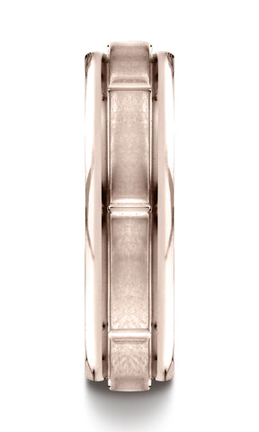 Benchmark-14K-Rose-Gold-6mm-Comfort-Fit-Satin-Finish-8-Center-Cuts-and-Round-Edge-Band--Size-4.5--RECF7645214KR04.5