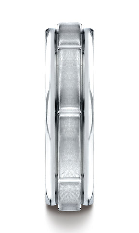 Benchmark-18K-White-Gold-6mm-Comfort-Fit-Satin-Finish-8-Center-Cuts-and-Round-Edge-Band--Size-4.5--RECF7645218KW04.5