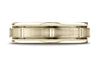 Benchmark-14K-Yellow-Gold-6mm-Comfort-Fit-Satin-Finish-8-Center-Cuts-and-Round-Edge-Band--Size-4.25--RECF7645214KY04.25