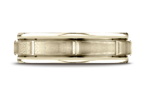 Benchmark-10K-Yellow-Gold-6mm-Comfort-Fit-Satin-Finish-8-Center-Cuts-and-Round-Edge-Band--Size-4.25--RECF7645210KY04.25