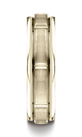 Benchmark-10K-Yellow-Gold-6mm-Comfort-Fit-Satin-Finish-8-Center-Cuts-and-Round-Edge-Band--Size-4.5--RECF7645210KY04.5