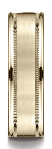 Benchmark-18k-Yellow-Gold-7mm-Comfort-Fit-Satin-Finish-Center-w/-Milgrain-Round-Edge-Carved-Dsn-Ring-4.5--RECF7701S18KY04.5