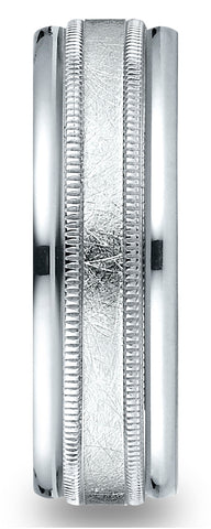 Benchmark-14k-White-Gold-7mm-Comfort-Fit-Swirl-Finish-Center-Milgrain-Round-Edge-Carved-Des.-Band-Sz-4.5--RECF7704114KW04.5