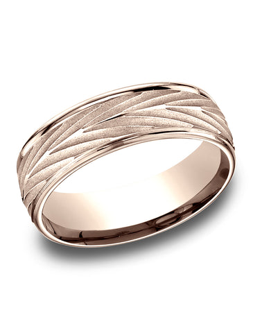 Benchmark-14K-Rose-Gold-7mm-Comfort-Fit-Round-Edge-Arrow-Design-Band--Size-4.5--RECF7733714KR04.5