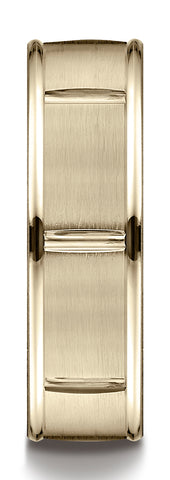 Benchmark-14k-Yellow-Gold-7mm-Comfort-Fit-Satin-Finish-8-Center-Cuts-and-Round-Edge-Band--Size-4.5--RECF7745214KY04.5