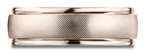 Benchmark-14k-Rose-Gold-7mm-Comfort-Fit-Florentine-Center-High-Polish-Round-Edge-Design-Band--Size-4.25--RECF7747014KR04.25