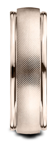 Benchmark-14k-Rose-Gold-7mm-Comfort-Fit-Florentine-Center-High-Polish-Round-Edge-Design-Band--Size-4.5--RECF7747014KR04.5