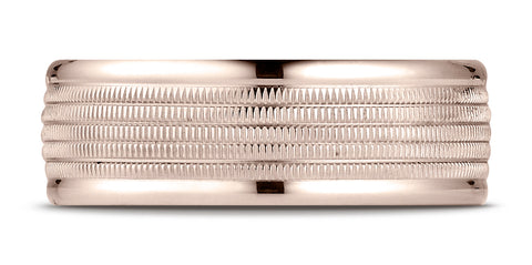 Benchmark-14K-Rose-Gold-8mm-Comfort-Fit-Multi-Milgrain-Center-High-Polish-Round-Edge-Design-Band--Size-4.25--RECF7801814KR04.25