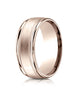 Benchmark-14K-Rose-Gold-8mm-Comfort-Fit-Satin-Finish-Center-w/-Milgrain-Round-Edge-Band--Size-4--RECF7801S14KR04