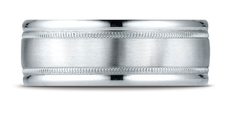 Benchmark-Platinum-8mm-Comfort-Fit-Satin-Finish-Center-with-Milgrain-Round-Edge-Carved-Design-Band--Sz-4.25--RECF7801SPT04.25