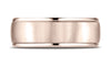 Benchmark-14K-Rose-Gold-8mm-Comfort-Fit-Satin-Finish-High-Polished-Round-Edge-Carved-Design-Band--Size-4.25--RECF7802S14KR04.25