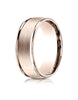 Benchmark-14K-Rose-Gold-8mm-Comfort-Fit-Satin-Finish-High-Polished-Round-Edge-Carved-Design-Band--Size-4--RECF7802S14KR04