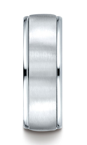 Benchmark-14K-White-Gold-8mm-Comfort-Fit-Satin-Finish-High-Polished-Round-Edge-Carved-Design-Band--4.5--RECF7802S14KW04.5