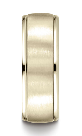 Benchmark-18K-Yellow-Gold-8mm-Comfort-Fit-Satin-Finish-High-Polished-Round-Edge-Carved-Design-Band--4.5--RECF7802S18KY04.5