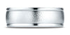 Benchmark-Platinum-8mm-Comfort-Fit-Wire-Brush-Finish-High-Polished-Round-Edge-Carved-Design-Band--Size-4.25--RECF7802PT04.25
