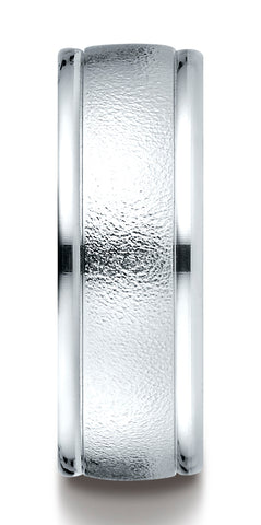 Benchmark-10K-White-Gold-8mm-Comfort-Fit-Wire-Brush-Finish-High-Polished-Round-Edge-Band--Size-4.5--RECF780210KW04.5