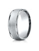 Benchmark-Palladium-8mm-Comfort-Fit-Wire-Brush-Finish-High-Polished-Round-Edge-Carved-Design-Band--Sz-4--RECF7802PD04