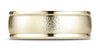 Benchmark-14K-Yellow-Gold-8mm-Comfort-Fit-Wire-Brush-Finish-High-Polished-Round-Edge-Band--Size-4.25--RECF780214KY04.25