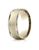 Benchmark-14K-Yellow-Gold-8mm-Comfort-Fit-Wire-Brush-Finish-High-Polished-Round-Edge-Band--Size-4--RECF780214KY04