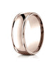 Benchmark-14K-Rose-Gold-8mm-Comfort-Fit-High-Polish-Finish-Round-Edge-Design-Wedding-Band-Ring--Size-4--RECF7820014KR04