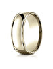Benchmark-18K-Yellow-Gold-8mm-Comfort-Fit-High-Polish-Finish-Round-Edge-Design-Wedding-Band-Ring--Size-4--RECF7820018KY04