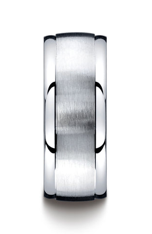Benchmark-Argentium-Silver-9-mm-Comfort-Fit-Satin-Finished-High-Polished-Round-Edge-Design-Band--Size-7--RECF7902SSV07