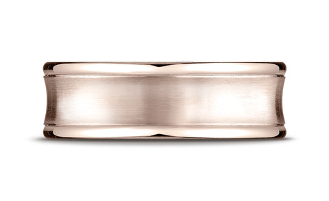Benchmark-14K-Rose-Gold-7.5mm-Comfort-Fit-Satin-Finished-Concave-Round-Edge-Carved-Des.-Wedding-Band--4.25--RECF8750014KR04.25