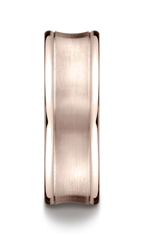 Benchmark-14K-Rose-Gold-7.5mm-Comfort-Fit-Satin-Finished-Concave-Round-Edge-Carved-Design-Band--Size-4.5--RECF8750014KR04.5