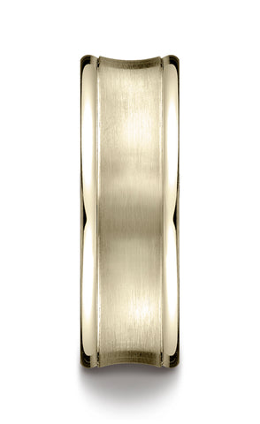 Benchmark-14K-Yellow-Gold-7.5mm-Comfort-Fit-Satin-Finished-Concave-Round-Edge-Carved-Design-Band-Sz-4.5--RECF8750014KY04.5
