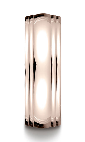 Benchmark-14K-Rose-Gold-7.5mm-Comfort-Fit-High-Polished-Double-Round-Edge-Carved-Des.-Wedding-Band--4.5--RECF8750114KR04.5
