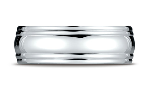Benchmark-Palladium-7.5mm-Comfort-Fit-High-Polished-Double-Round-Edge-Carved-Design-Wedding-Band--Size-4.25--RECF87501PD04.25