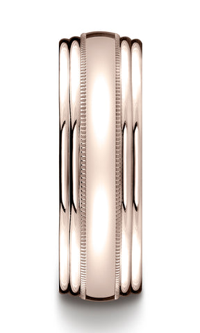 Benchmark-14K-Rose-Gold-7.5mm-Comfort-Fit-High-Polished-w/-Milgrain-Double-Round-Edge-Band--Size-4.5--RECF8750214KR04.5