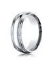 Benchmark-14K-White-Gold-7.5mm-Comfort-Fit-High-Polished-w/-Milgrain-Double-Round-Edge-Band--Size-4--RECF8750214KW04