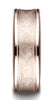 Benchmark-14K-Rose-Gold-7.5mm-Comfort-Fit-Swirled-Finish-Center-Round-Edge-Design-Wedding-Band--Size-4.5--RECF8750614KR04.5