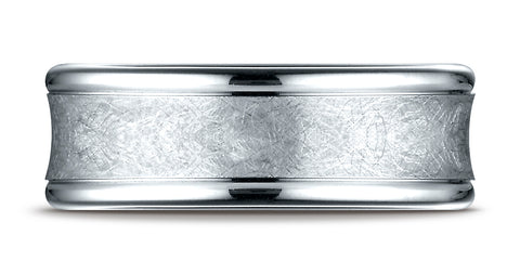 Benchmark-Platinum-7.5mm-Comfort-Fit-Swirled-Finish-Center-Round-Edge-Design-Wedding-Band-Ring--Size-4.25--RECF87506PT04.25