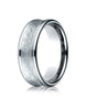 Benchmark-14K-White-Gold-7.5mm-Comfort-Fit-Swirled-Finish-Center-Round-Edge-Design-Wedding-Band--Size-4--RECF8750614KW04