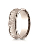 Benchmark-14K-Rose-Gold-7.5mm-Comfort-Fit-Hammered-Finish-Concave-Center-Design-Wedding-Ring--Size-4--RECF8750814KR04