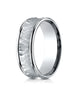 Benchmark-14K-White-Gold-7.5mm-Comfort-Fit-Hammered-Finish-Concave-Center-Design-Wedding-Ring-Size-4--RECF8750814KW04