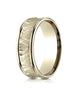 Benchmark-14K-Yellow-Gold-7.5mm-Comfort-Fit-Hammered-Finish-Concave-Center-Design-Wedding-Band--Size-4--RECF8750814KY04