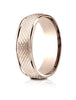 Benchmark-14K-Rose-Gold-7.5mm-Comfort-Fit-Round-Edge-Mesh-Center-Design-Band--Size-4--RECF8754714KR04