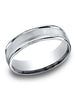 Benchmark-14k-White-Gold-6.5mm-Comfort-Fit-Satin-Center-w/-Milgrain-Round-Edge-Carved-Dsgn-Band--Sz-4--RELCF76501S14KW04.25