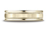 Benchmark-14k-Yellow-Gold-6.5mm-Comfort-Fit-Satin-Center-w/-Milgrain-Round-Edge-Carved-Dsgn-Band--Sz-4.5--RELCF76501S14KY04.5